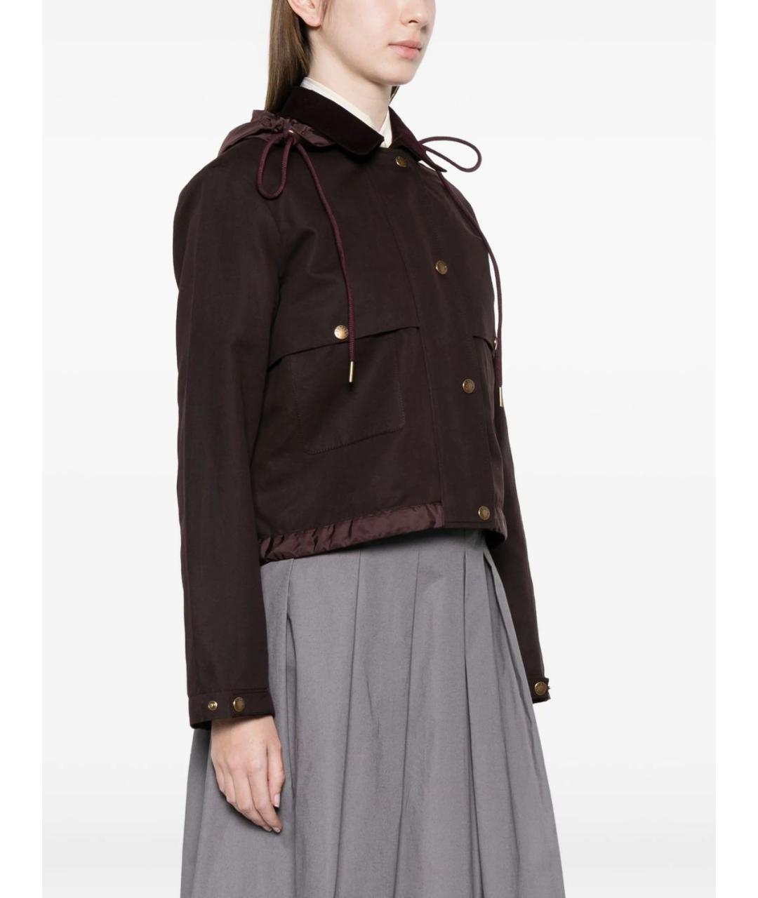 MONCLER Бордовая полиамидовая куртка, фото 4