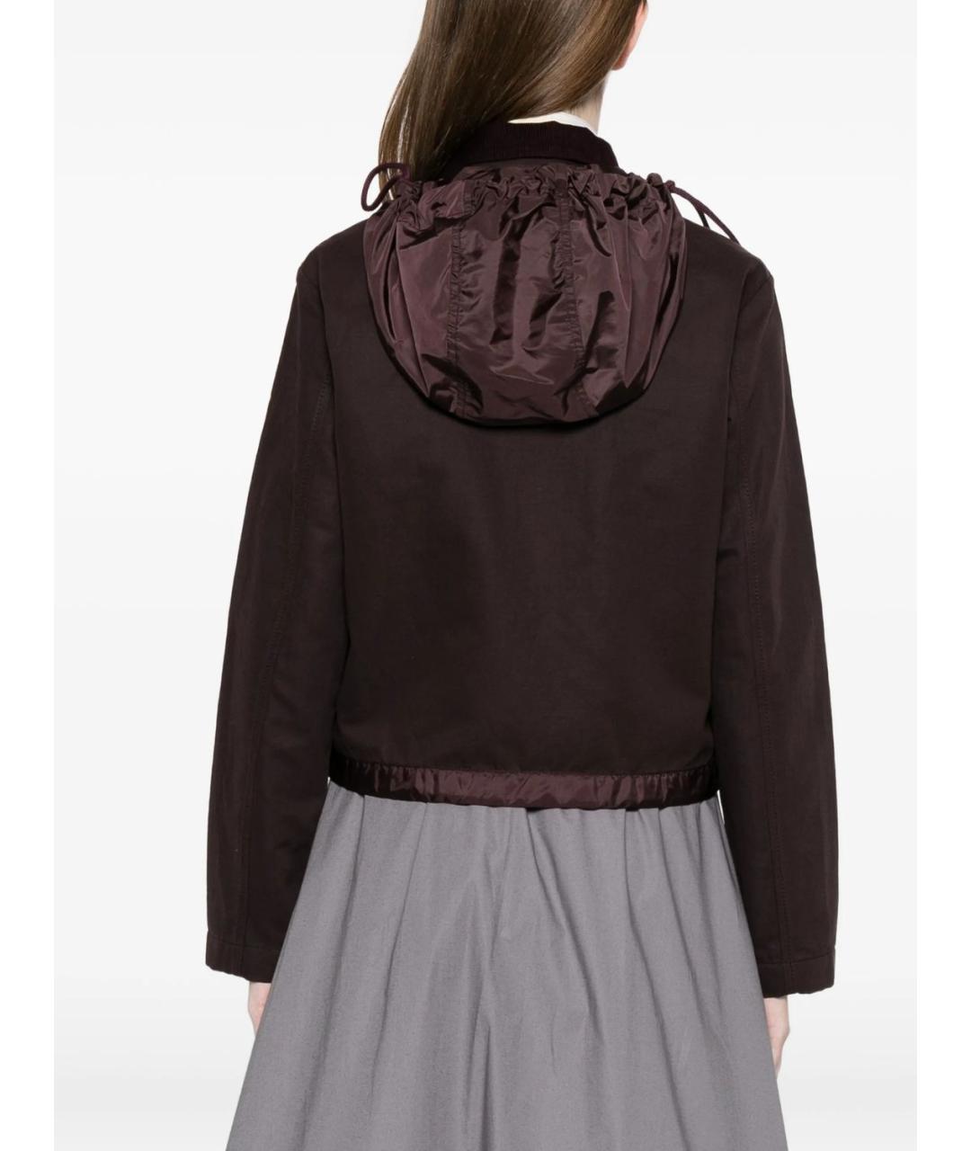 MONCLER Бордовая полиамидовая куртка, фото 5