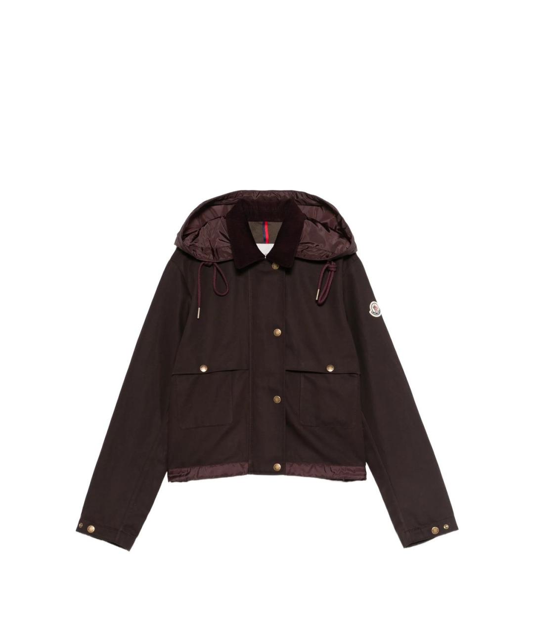 MONCLER Бордовая полиамидовая куртка, фото 6