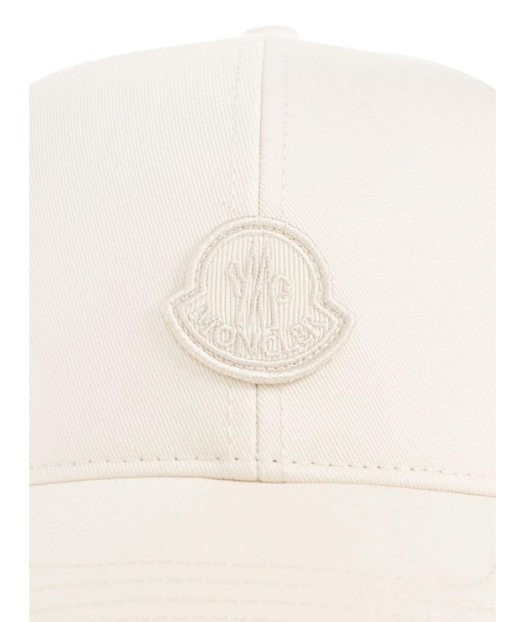 MONCLER Белая хлопковая кепка, фото 2