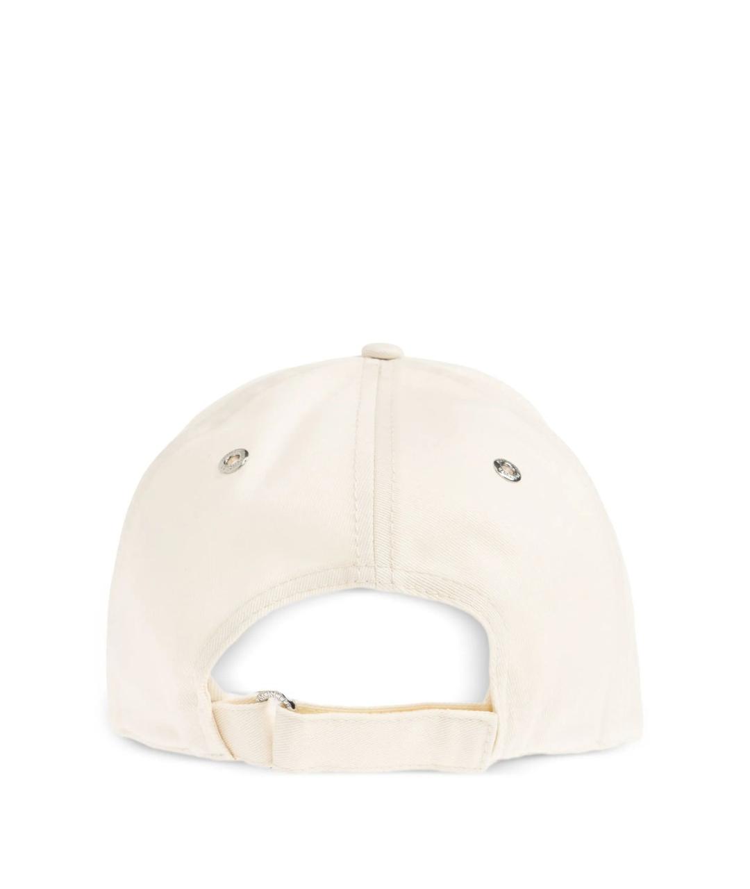 MONCLER Белая хлопковая кепка, фото 3