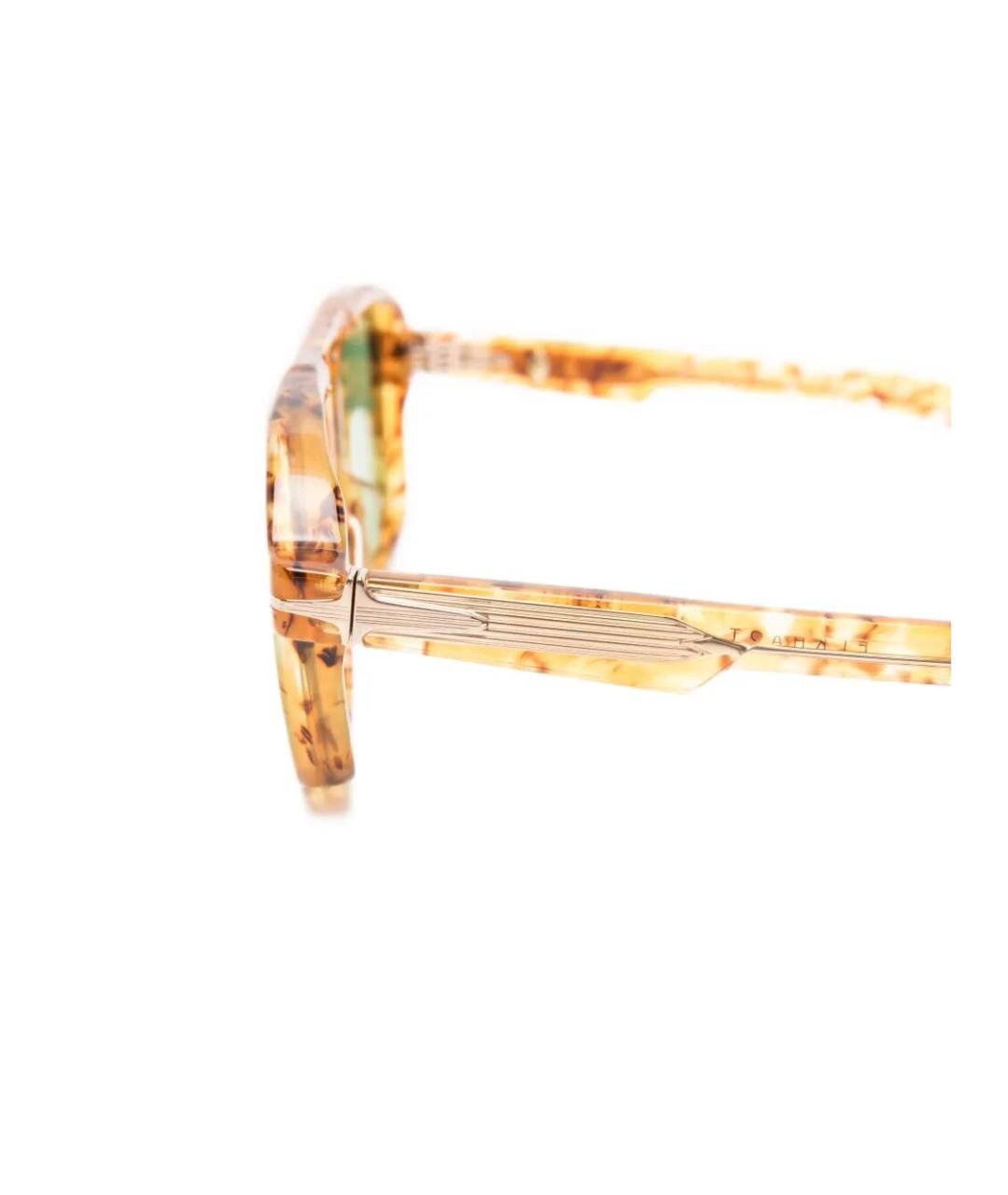 JACQUES MARIE MAGE Коричневые солнцезащитные очки, фото 3