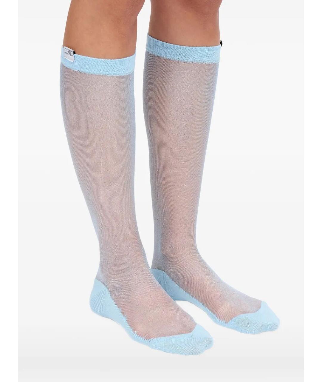 MM6 MAISON MARGIELA Голубые носки, чулки и колготы, фото 3