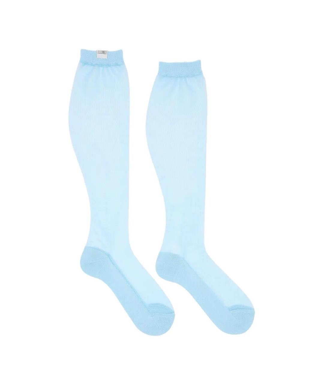 MM6 MAISON MARGIELA Голубые носки, чулки и колготы, фото 1