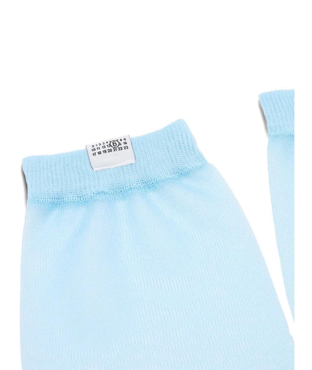 MM6 MAISON MARGIELA Голубые носки, чулки и колготы, фото 4