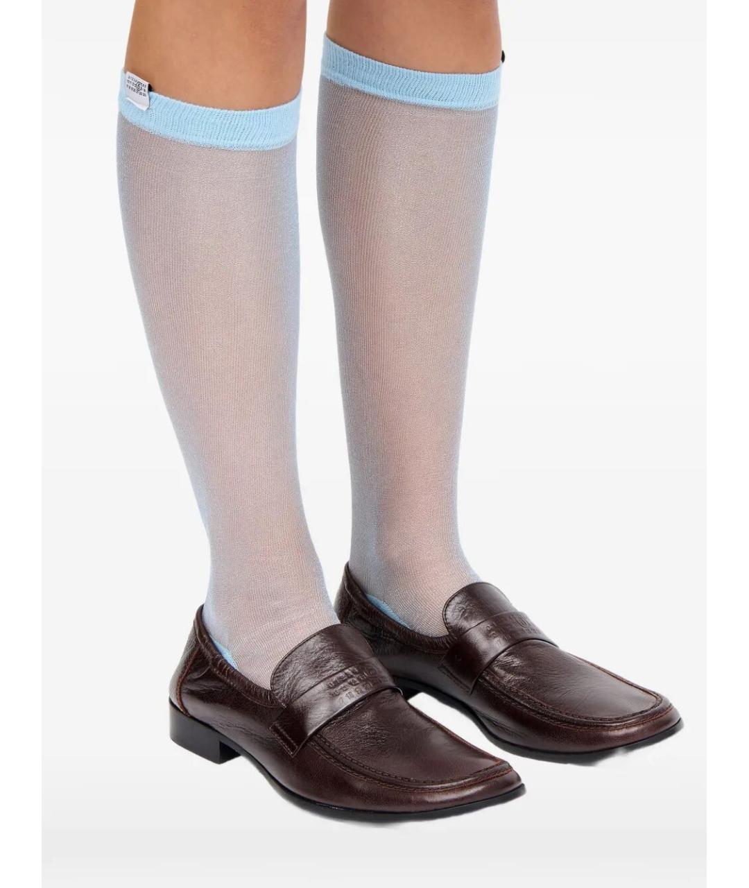 MM6 MAISON MARGIELA Голубые носки, чулки и колготы, фото 2