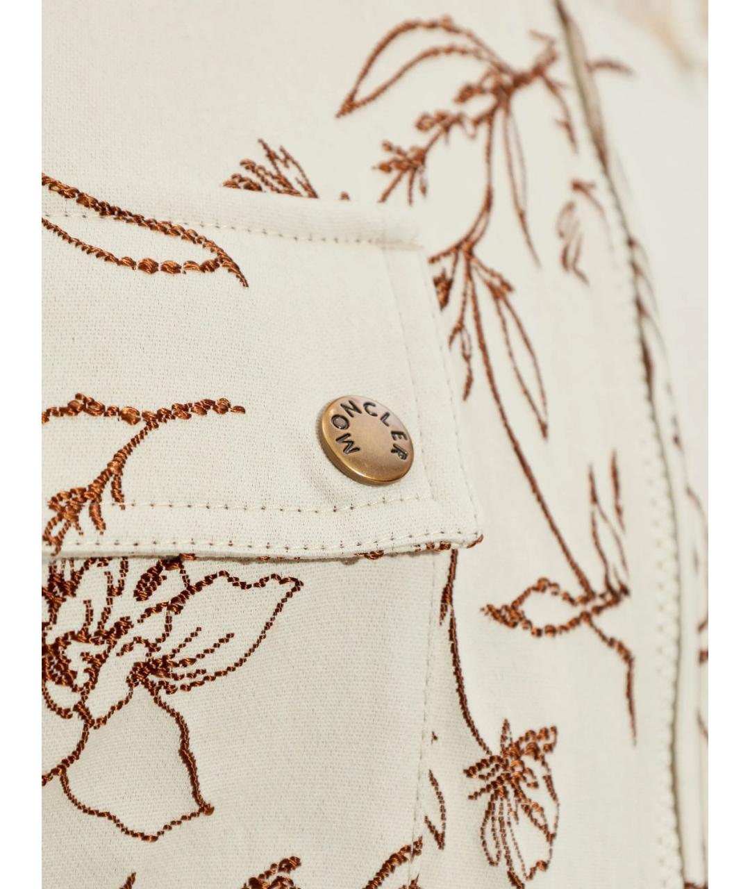 MONCLER Бежевая полиамидовая куртка, фото 3