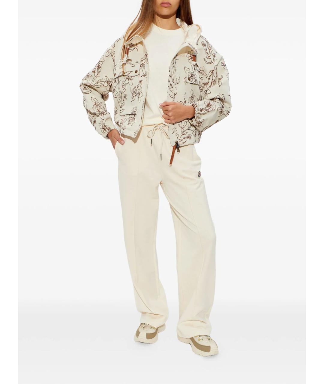 MONCLER Бежевая полиамидовая куртка, фото 2