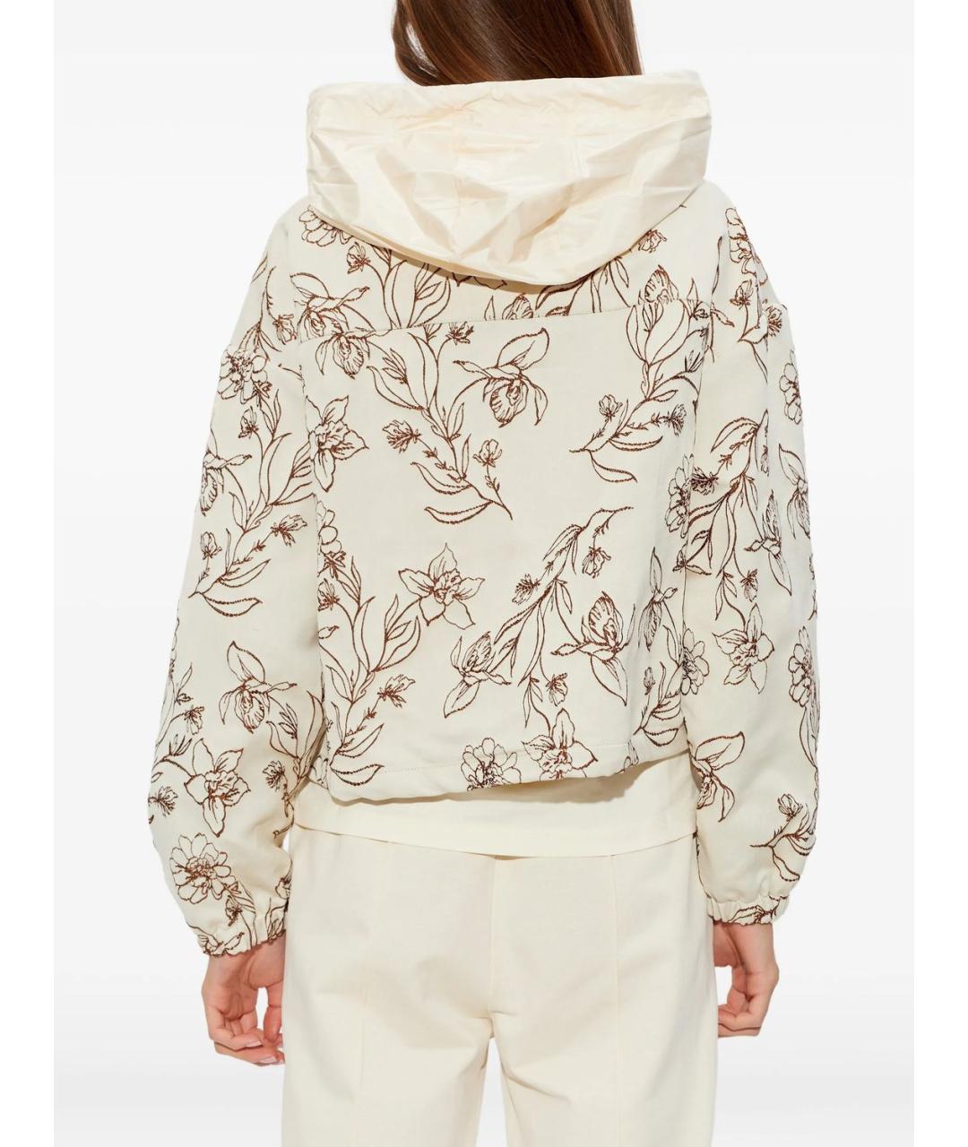 MONCLER Бежевая полиамидовая куртка, фото 4