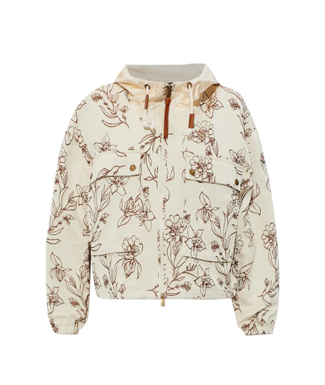 MONCLER Бежевая полиамидовая куртка, фото 1