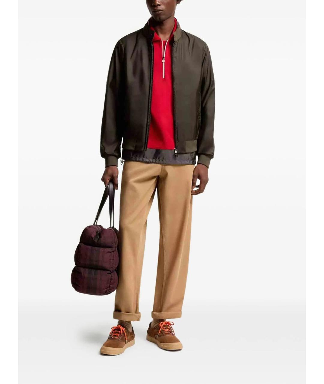 MONCLER Зеленая полиамидовая куртка, фото 4