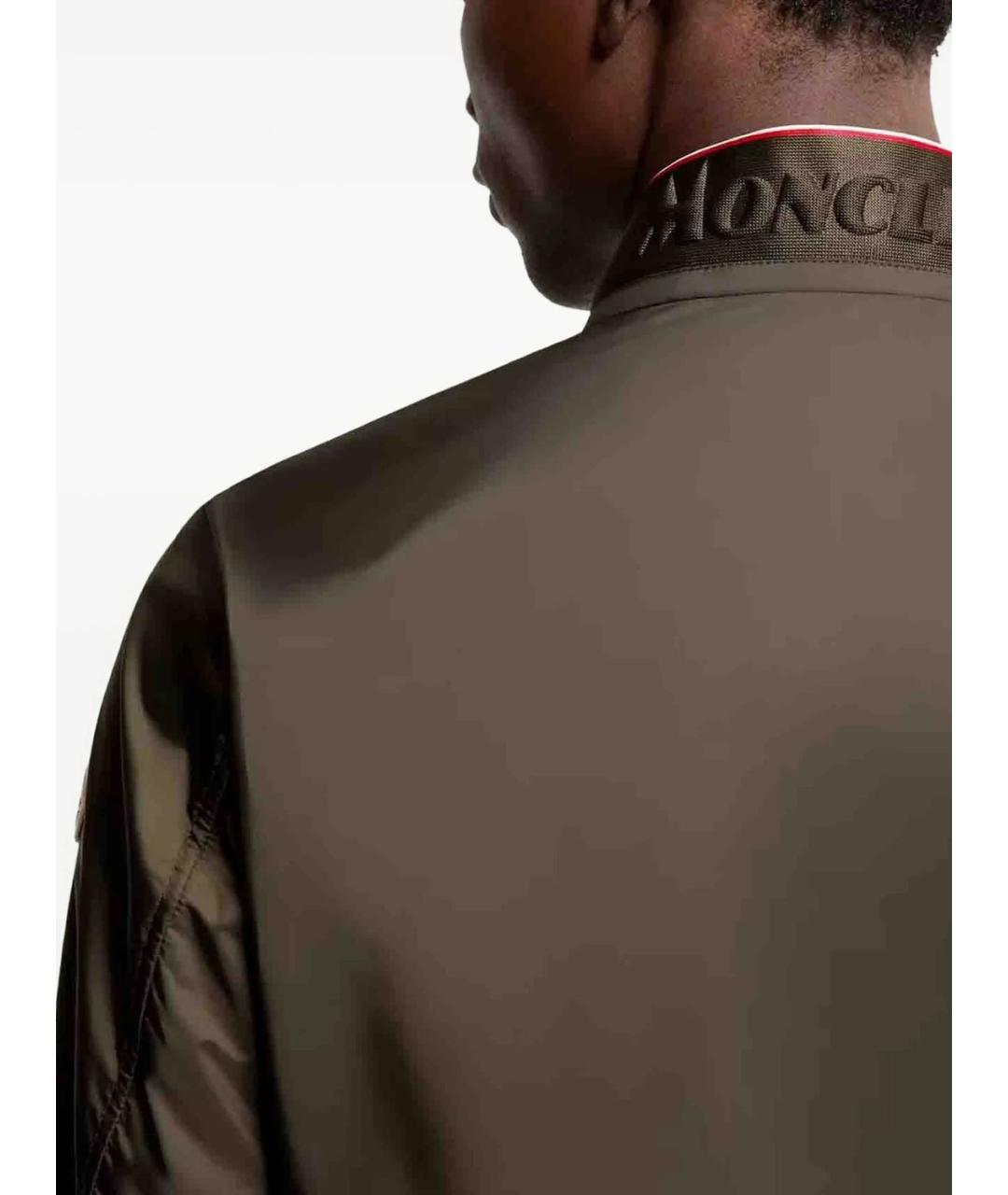 MONCLER Зеленая полиамидовая куртка, фото 2