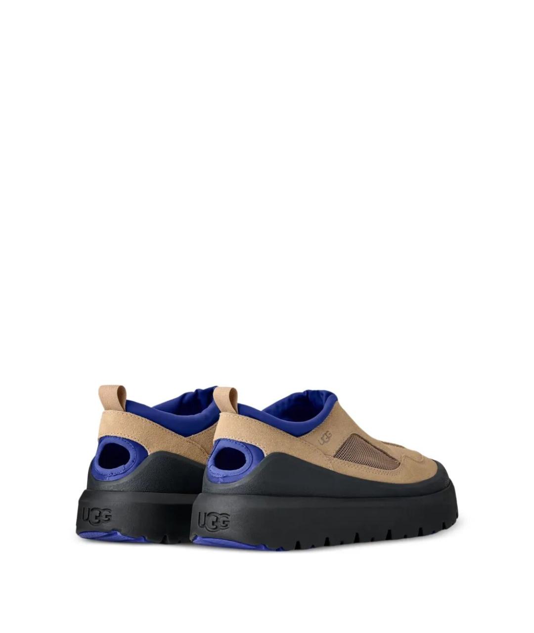 UGG AUSTRALIA Бежевые замшевые низкие кроссовки / кеды, фото 4