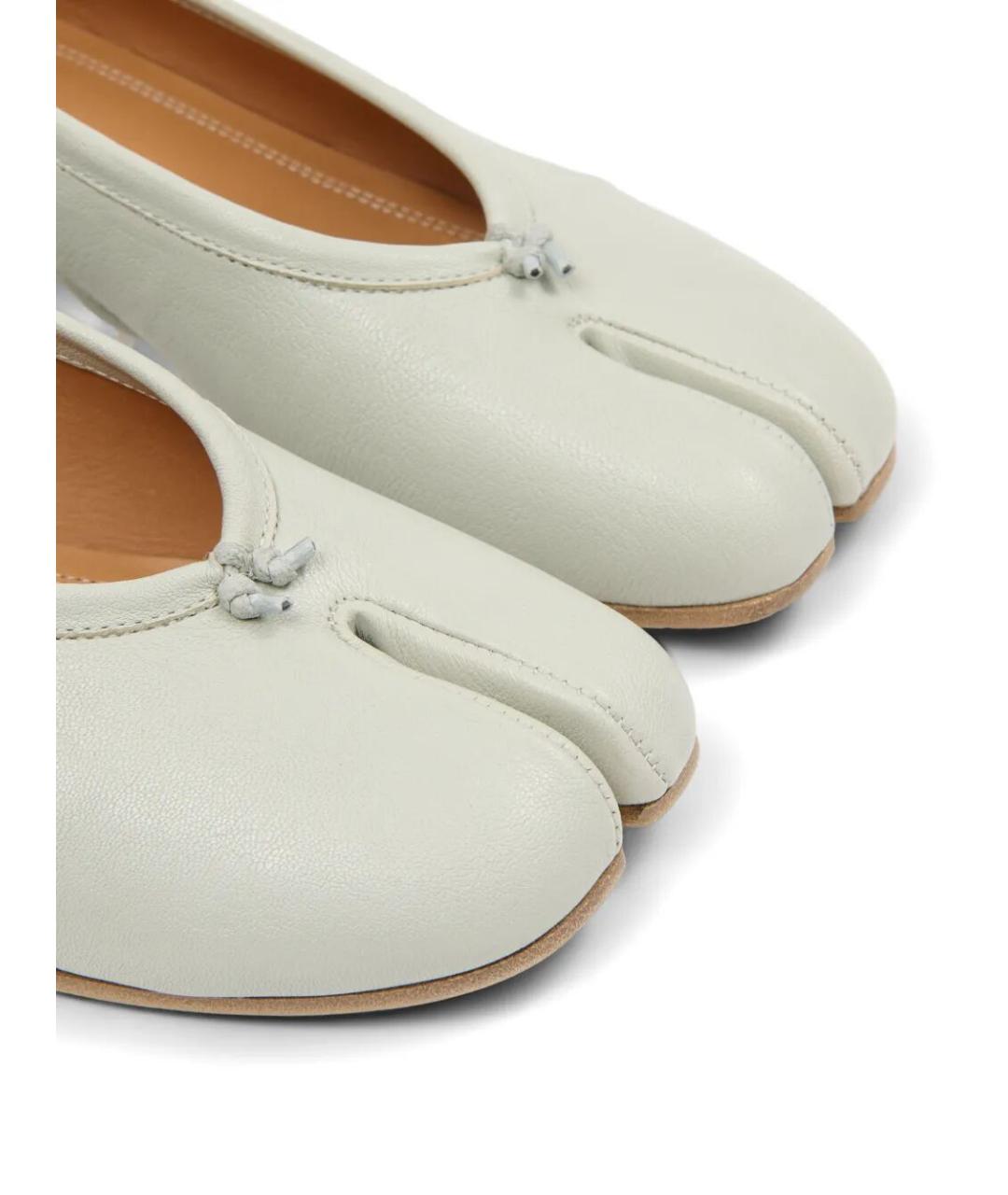 MAISON MARGIELA Бежевые кожаные туфли, фото 3