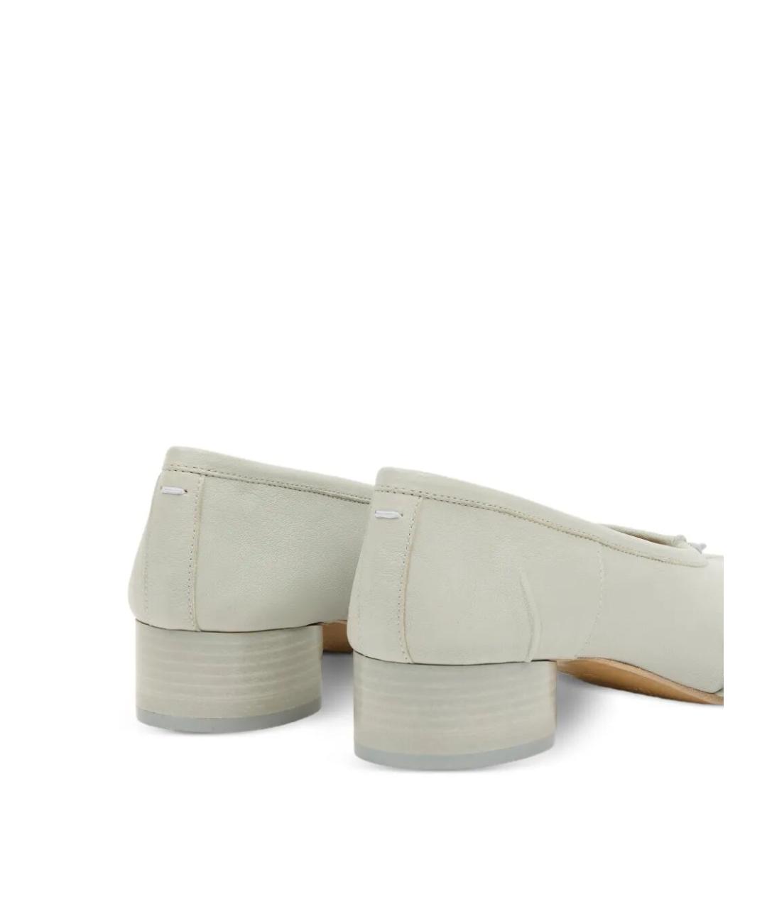 MAISON MARGIELA Бежевые кожаные туфли, фото 5