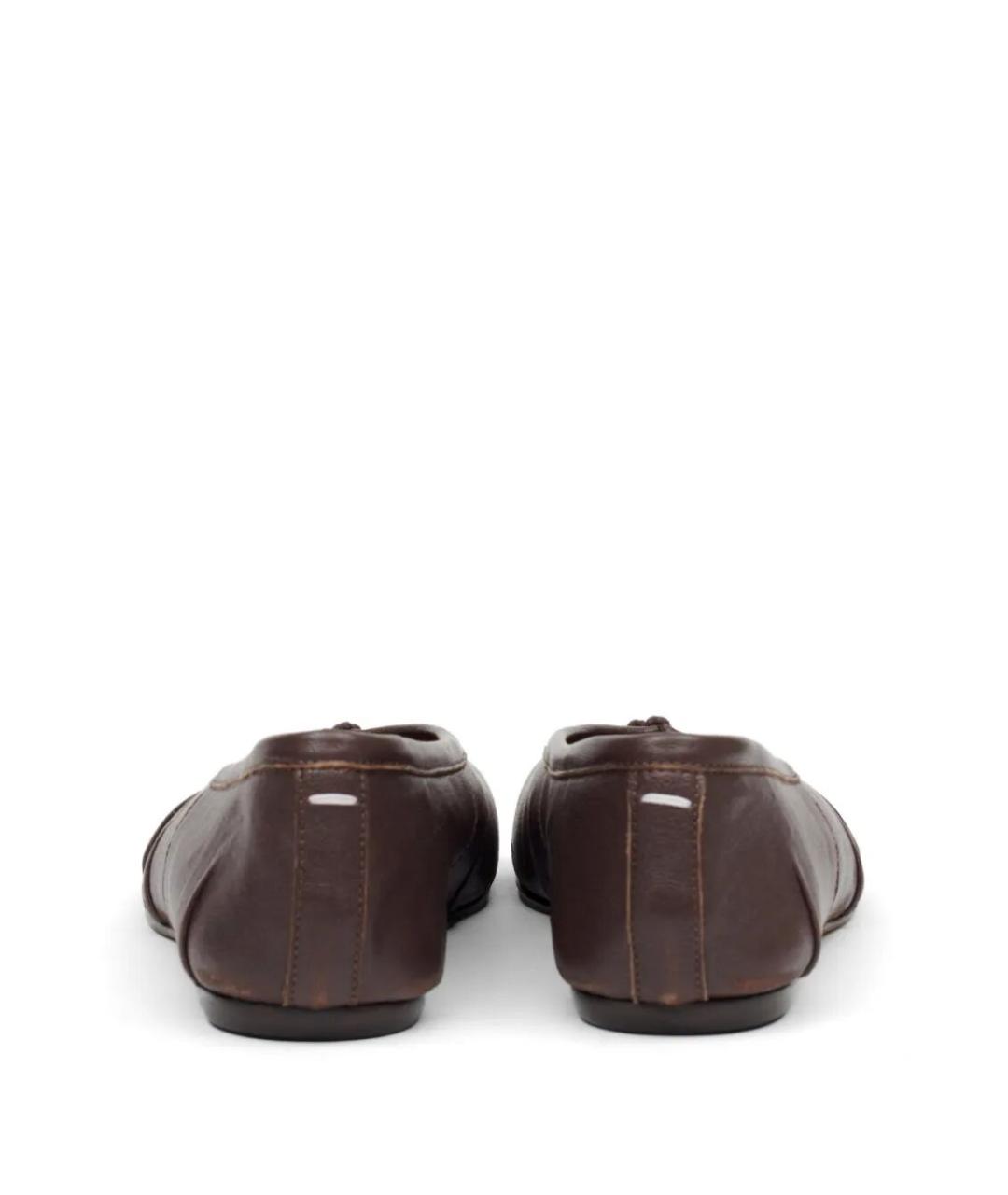 MAISON MARGIELA Коричневые кожаные балетки, фото 4