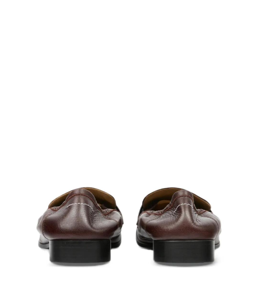 MM6 MAISON MARGIELA Коричневые кожаные лоферы, фото 5
