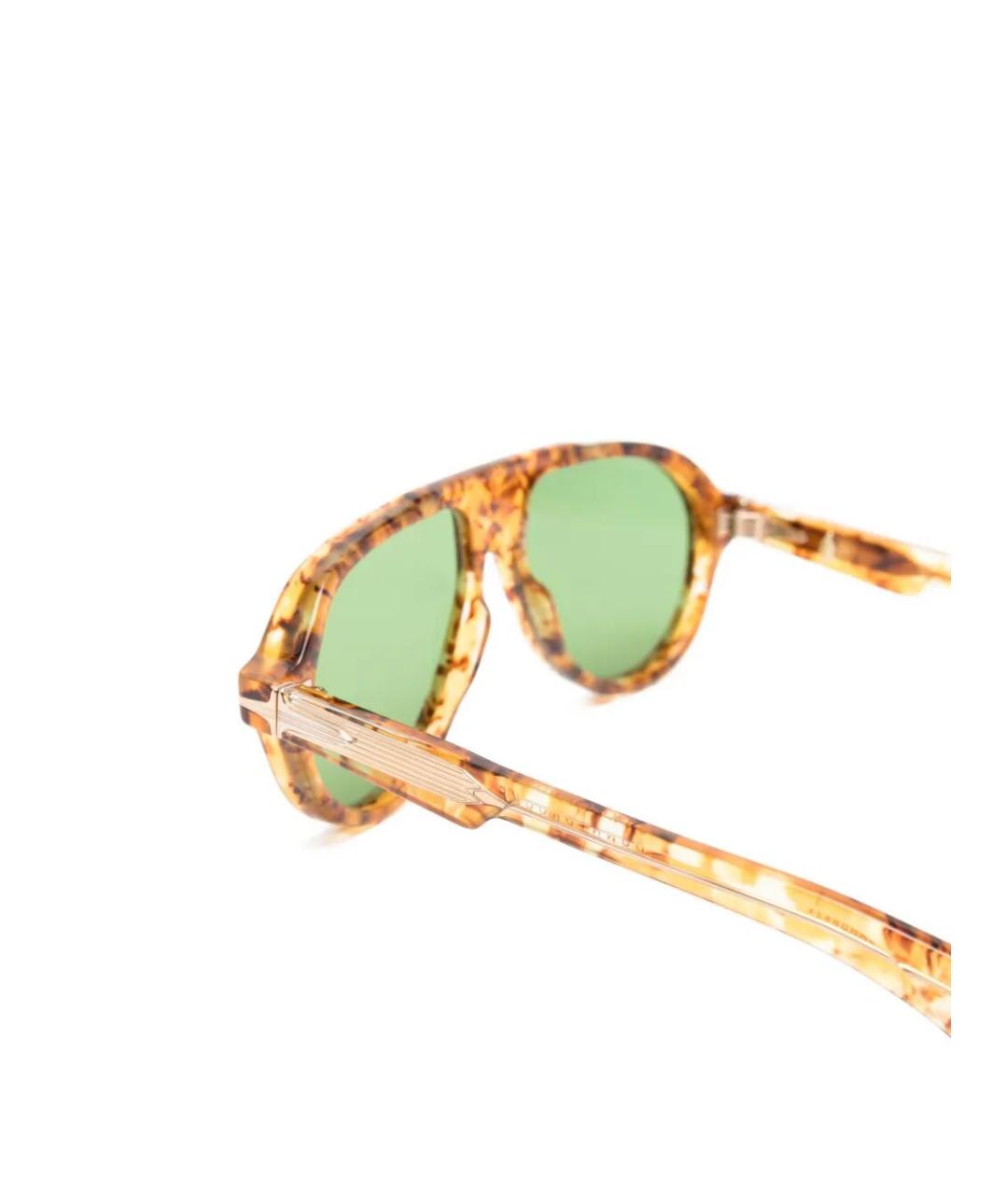 JACQUES MARIE MAGE Коричневые солнцезащитные очки, фото 3