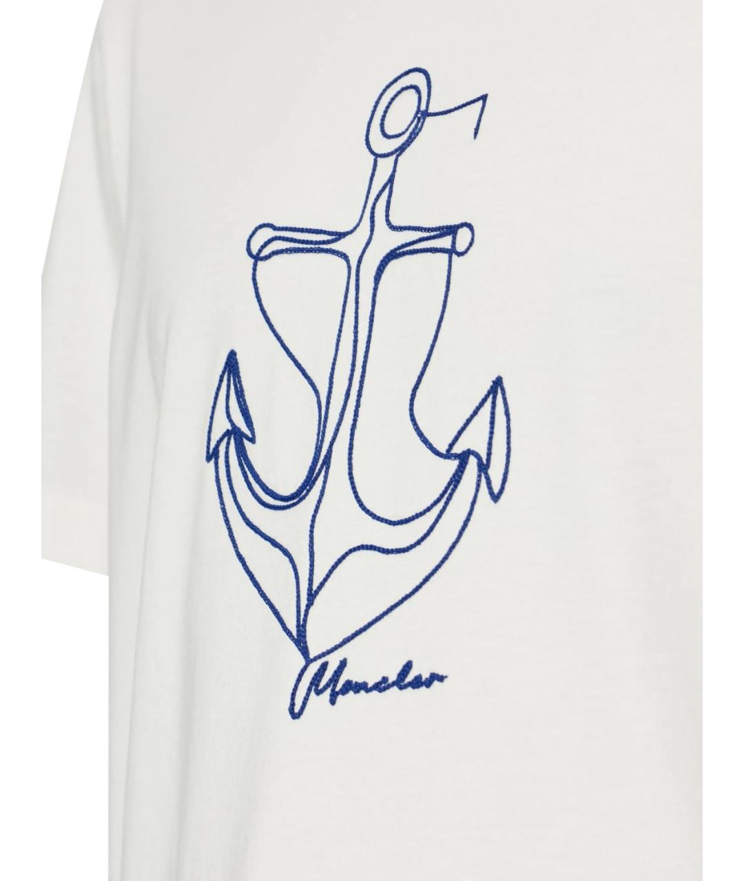 MONCLER Белая хлопковая футболка, фото 3