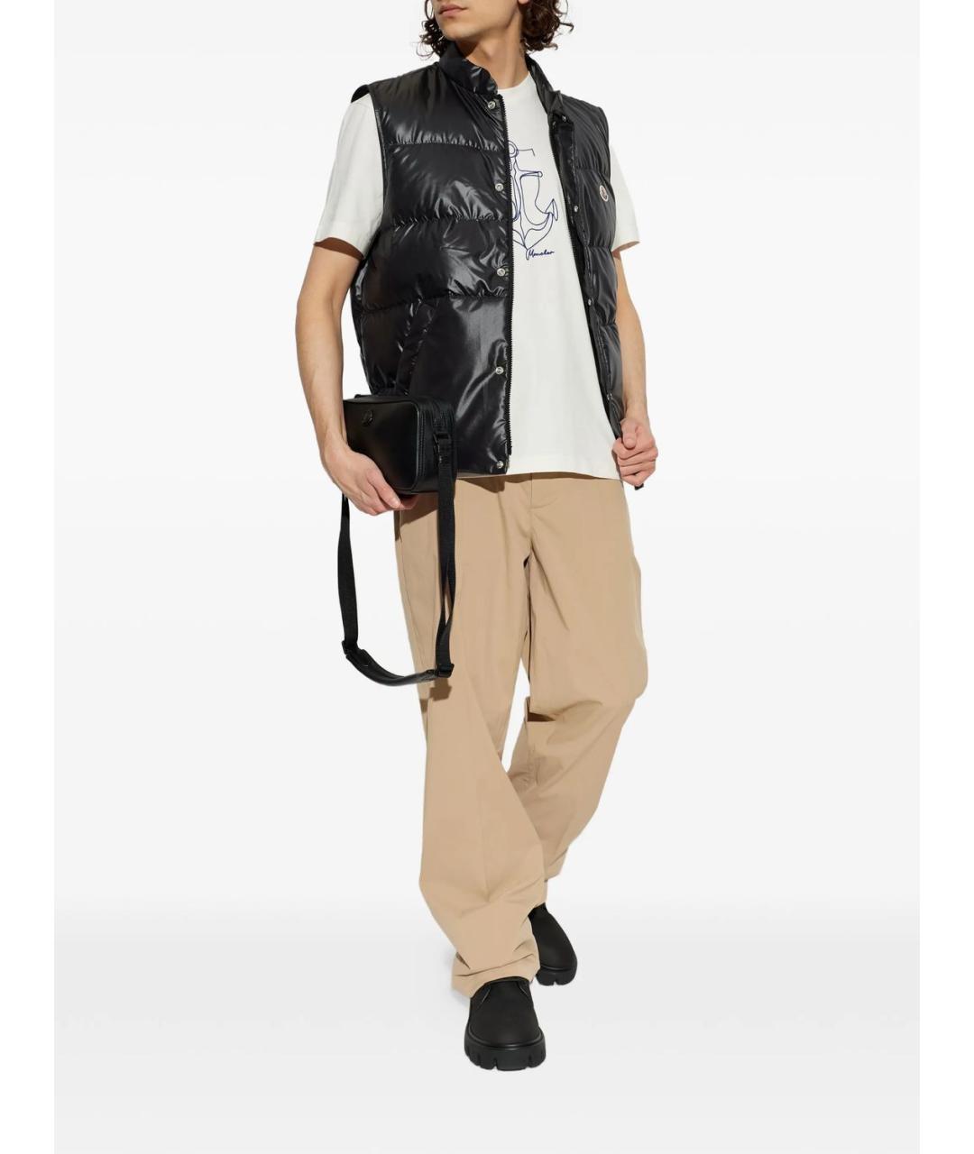 MONCLER Белая хлопковая футболка, фото 4