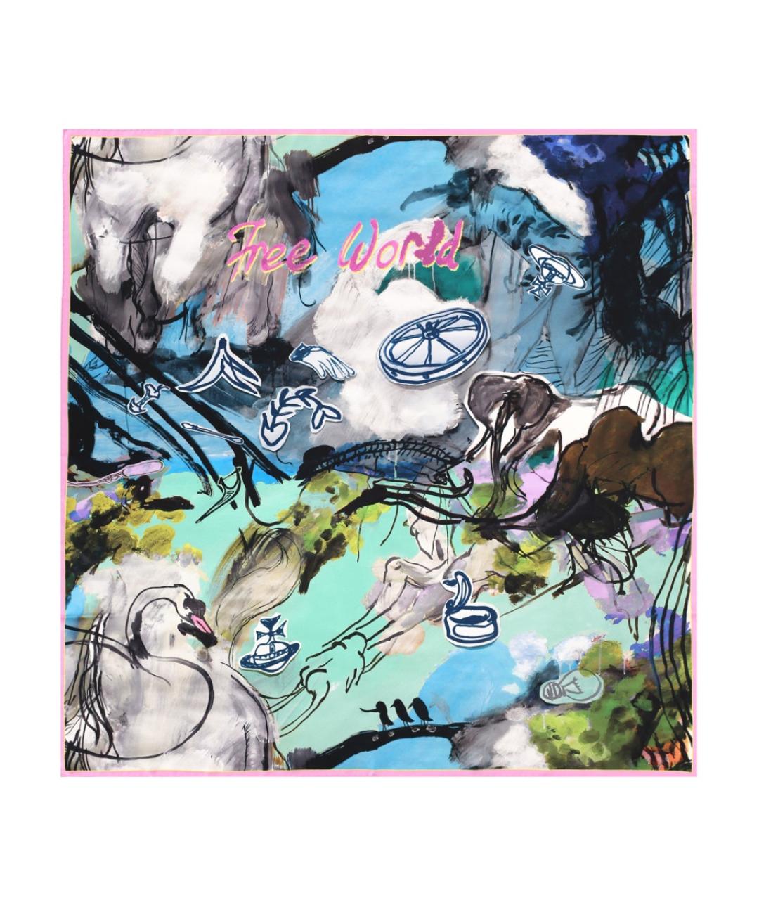 VIVIENNE WESTWOOD Мульти шелковый шарф, фото 1