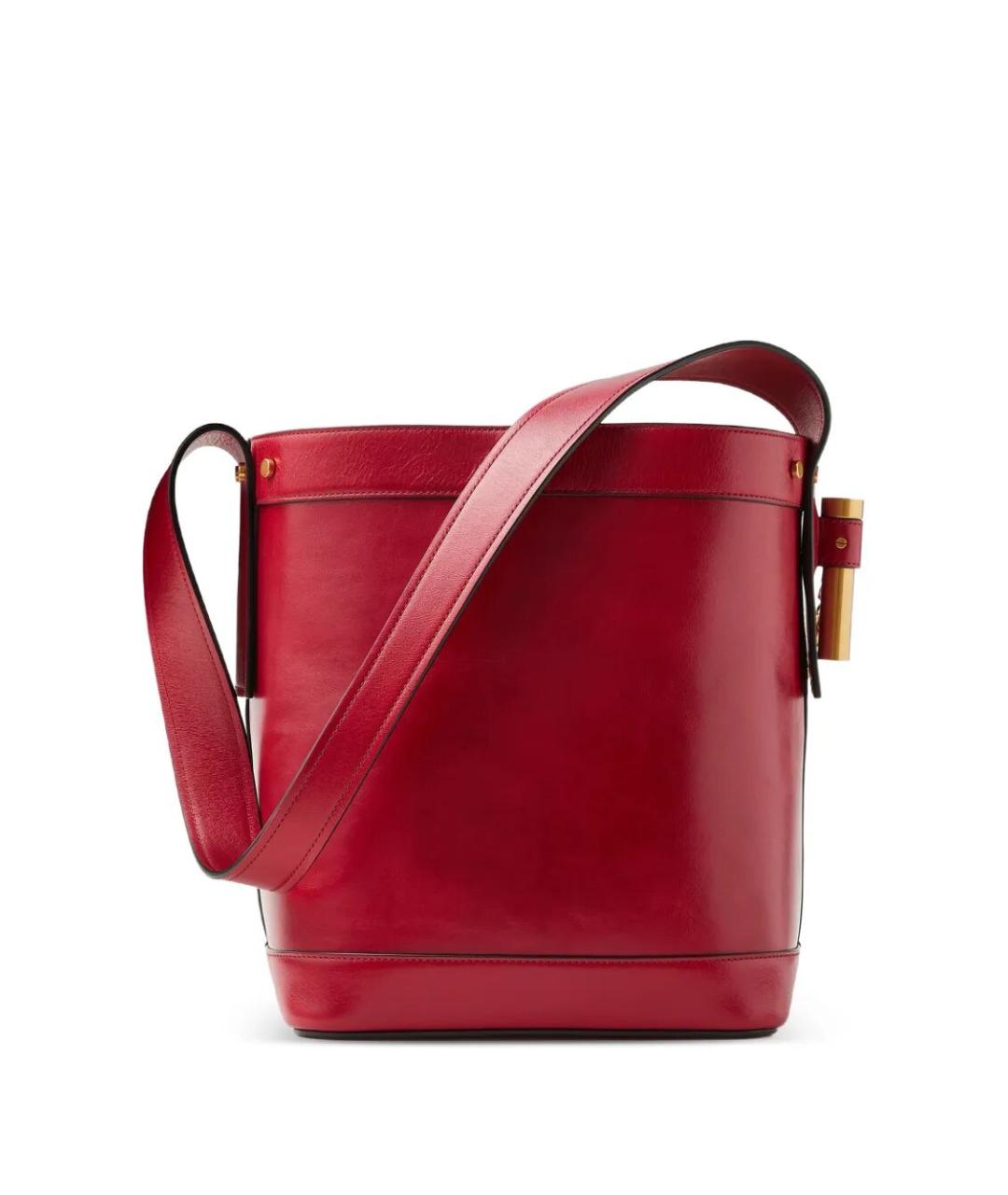 VERSACE Красная кожаная сумка через плечо, фото 5