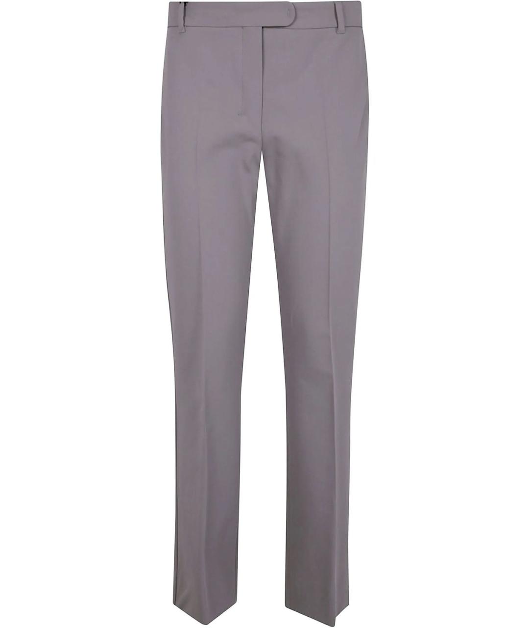 'S MAX MARA Серые вискозные прямые брюки, фото 1