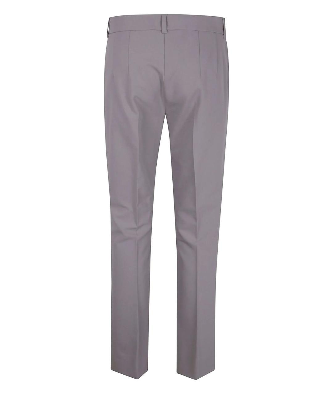 'S MAX MARA Серые вискозные прямые брюки, фото 3