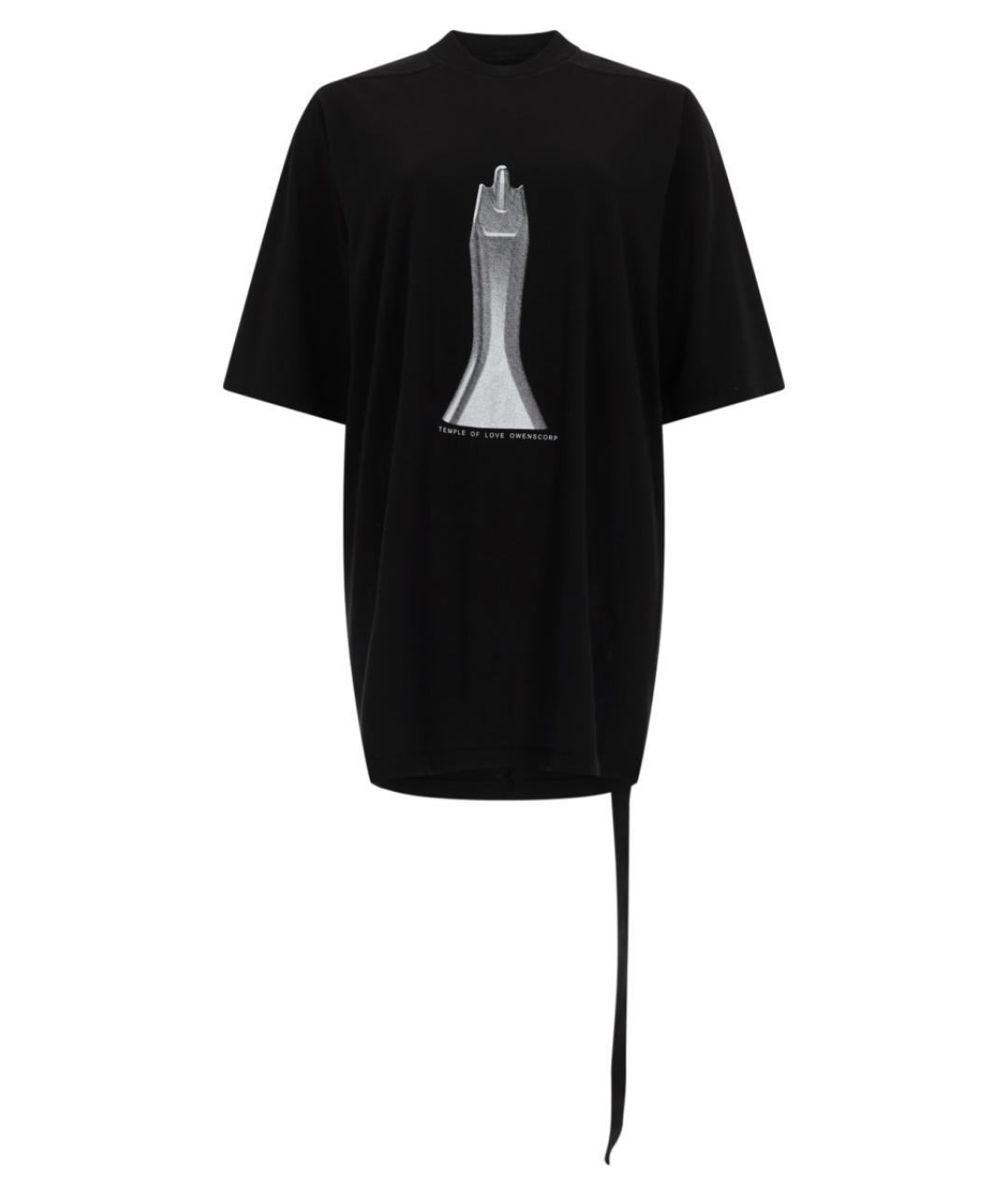 RICK OWENS DRKSHDW Черная хлопковая футболка, фото 1