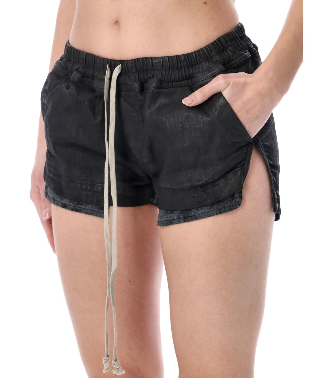 RICK OWENS DRKSHDW Черные хлопковые шорты, фото 3