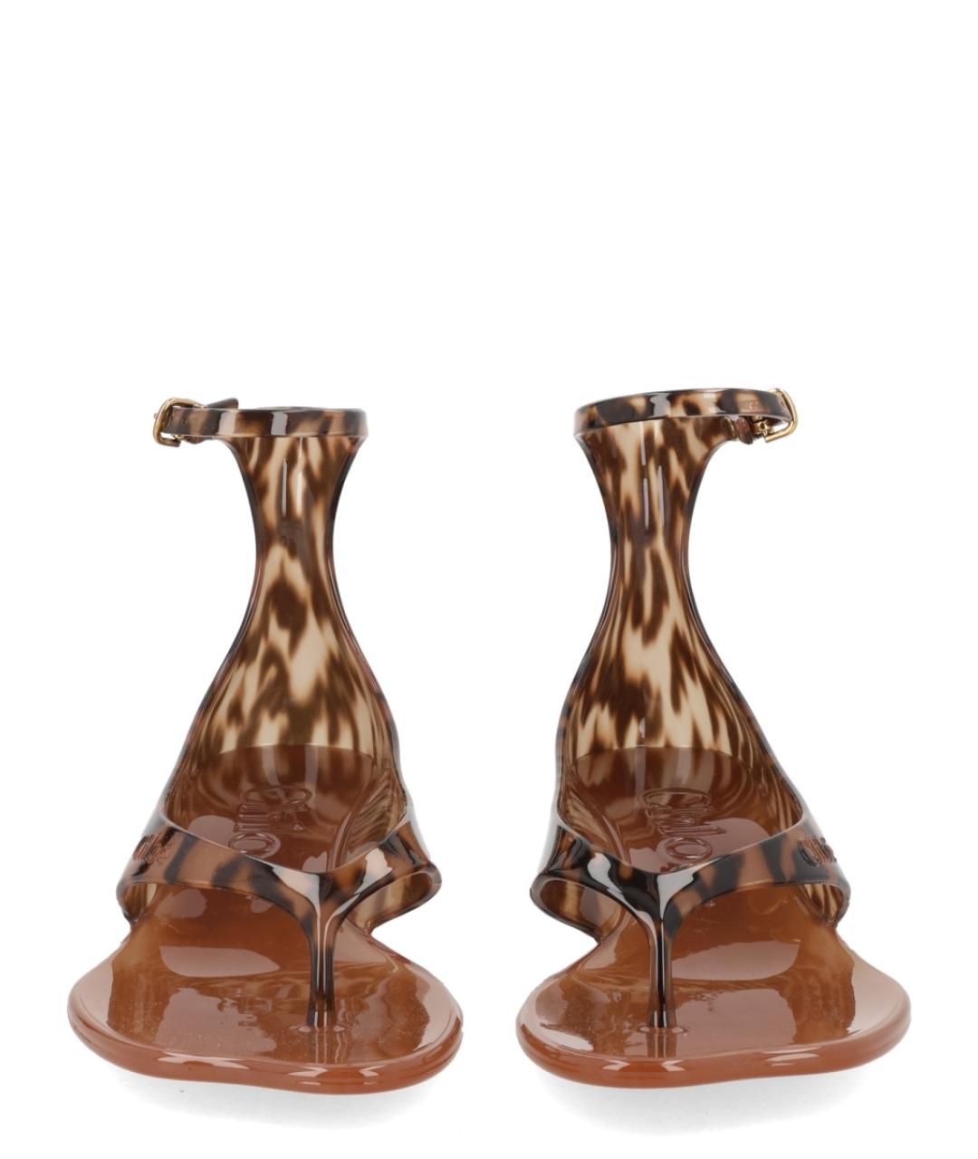 CHLOE Коричневые сандалии, фото 3