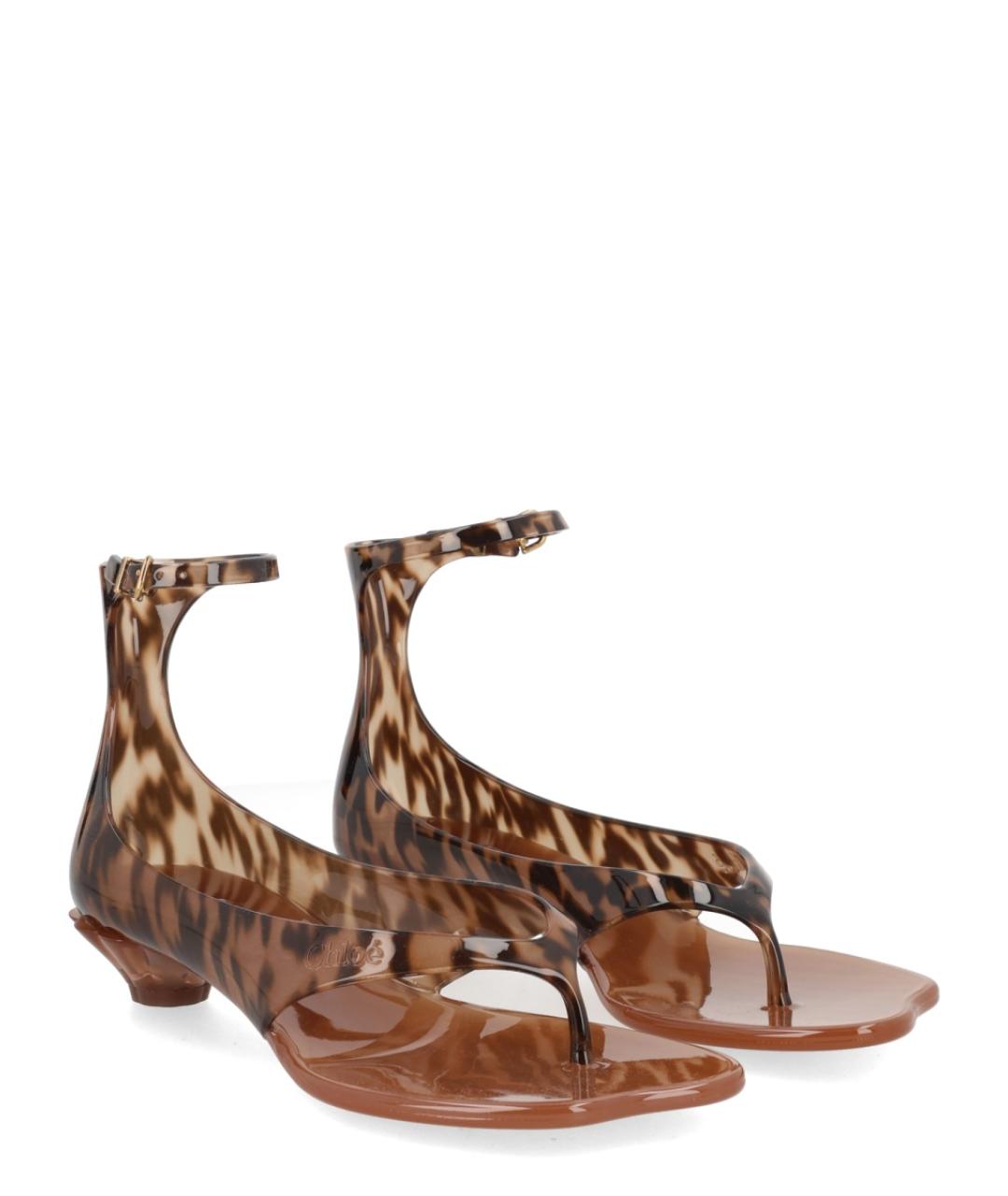 CHLOE Коричневые сандалии, фото 2