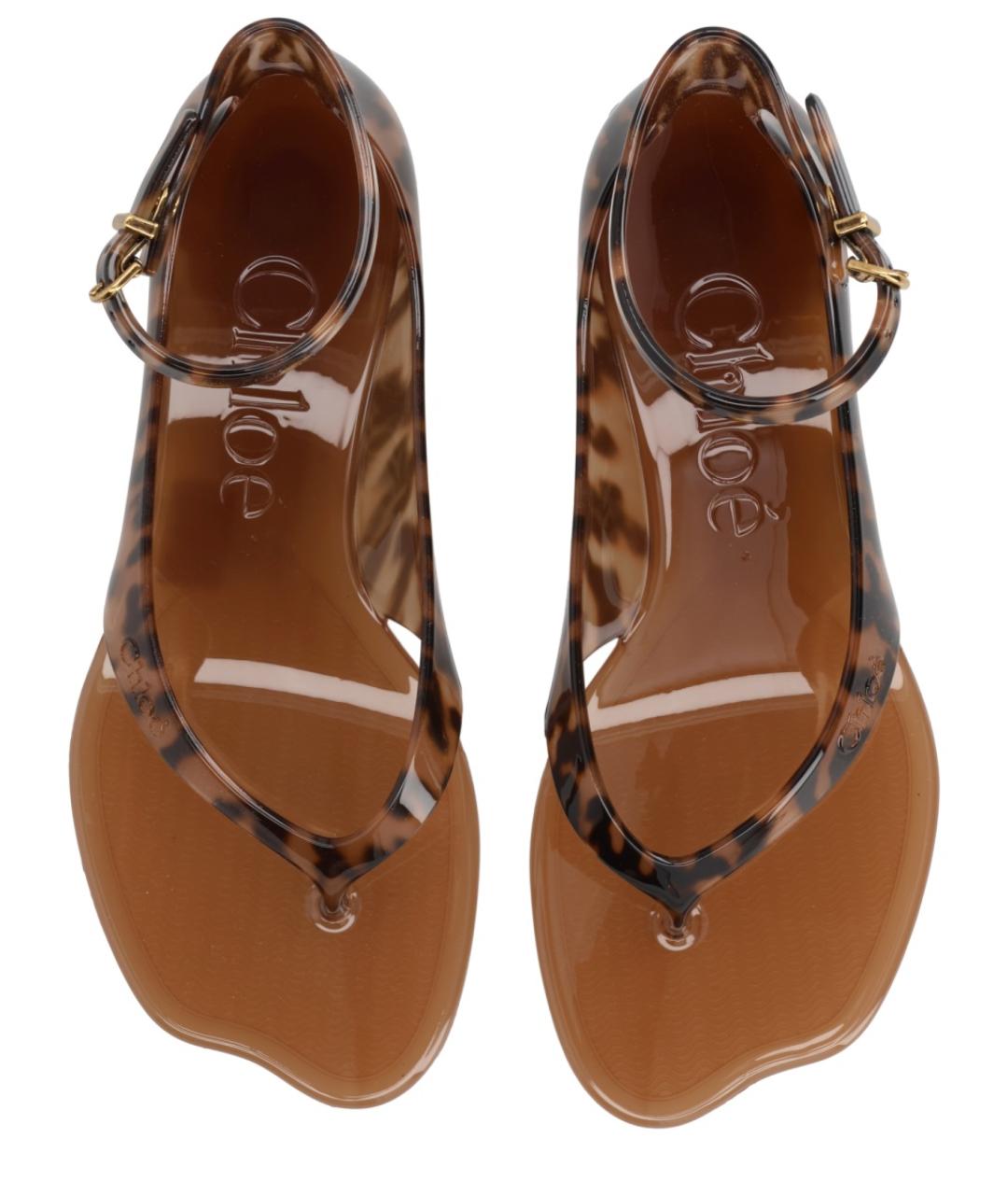 CHLOE Коричневые сандалии, фото 5