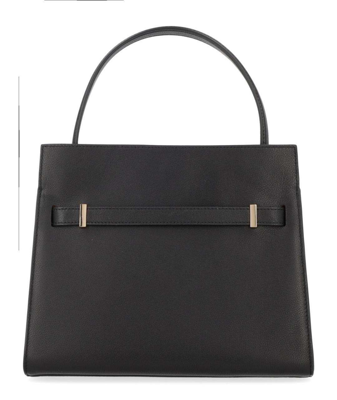 TORY BURCH Черная кожаная сумка с короткими ручками, фото 3