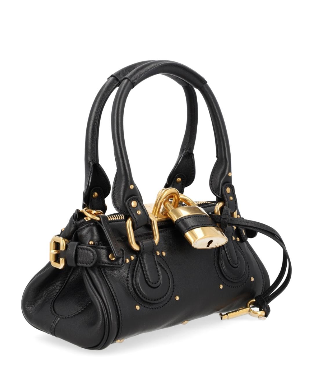 CHLOE Черная кожаная сумка через плечо, фото 3