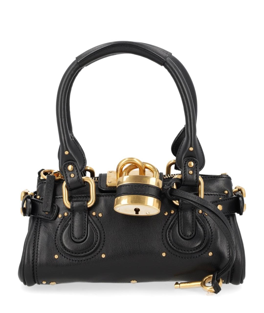 CHLOE Черная кожаная сумка через плечо, фото 1