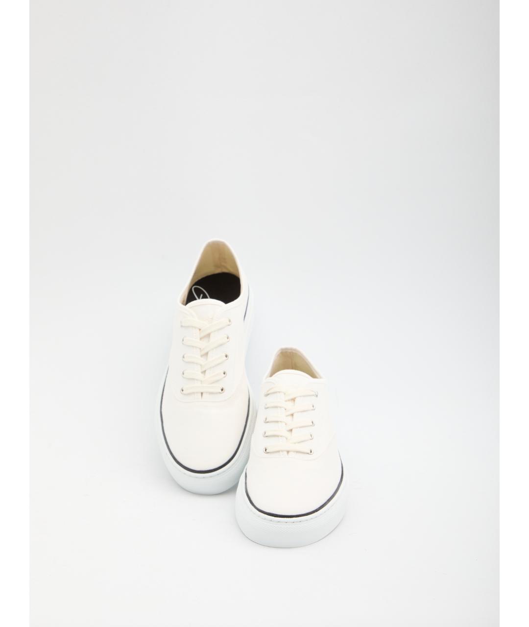 JACQUEMUS Белые текстильные низкие кроссовки / кеды, фото 5