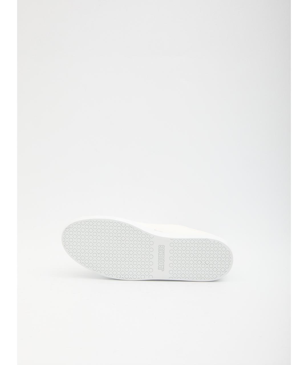 JACQUEMUS Белые текстильные низкие кроссовки / кеды, фото 4