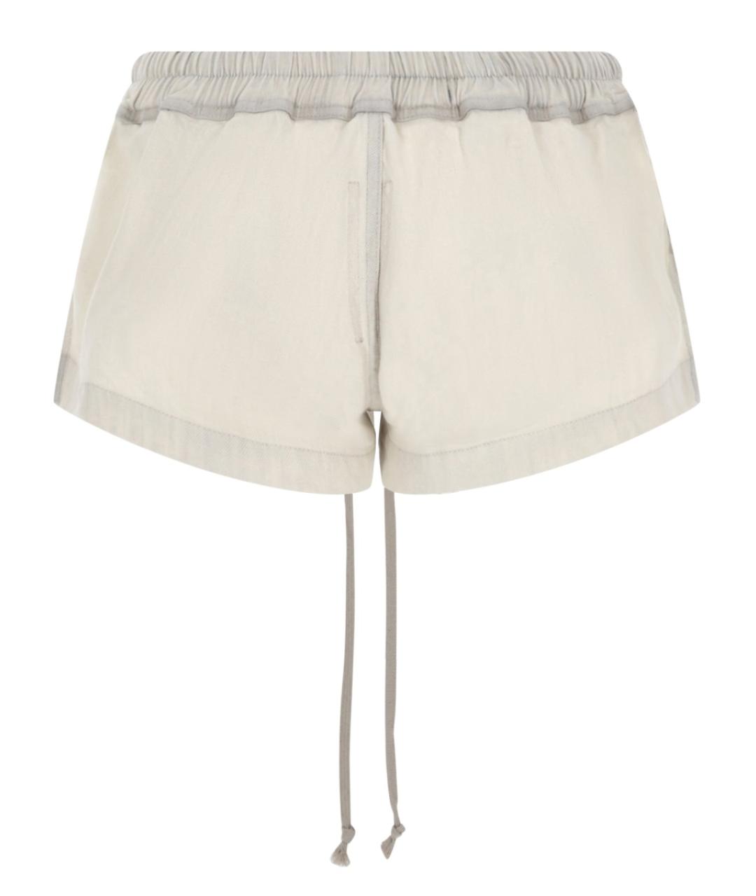 RICK OWENS DRKSHDW Белые хлопковые шорты, фото 3