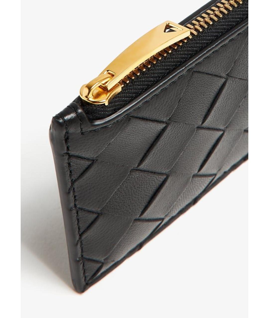 BOTTEGA VENETA Черный кожаный кардхолдер, фото 2