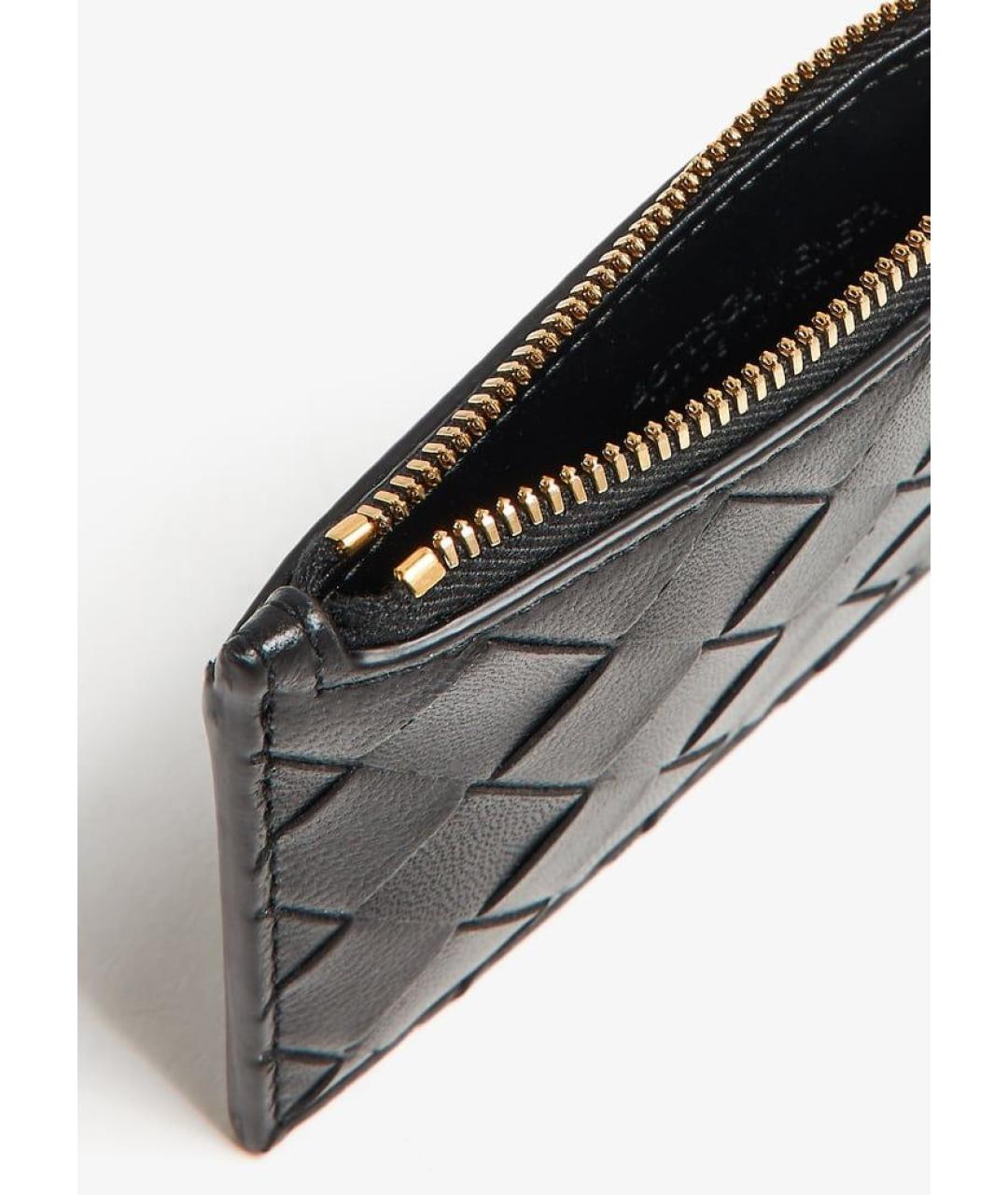 BOTTEGA VENETA Черный кожаный кардхолдер, фото 4