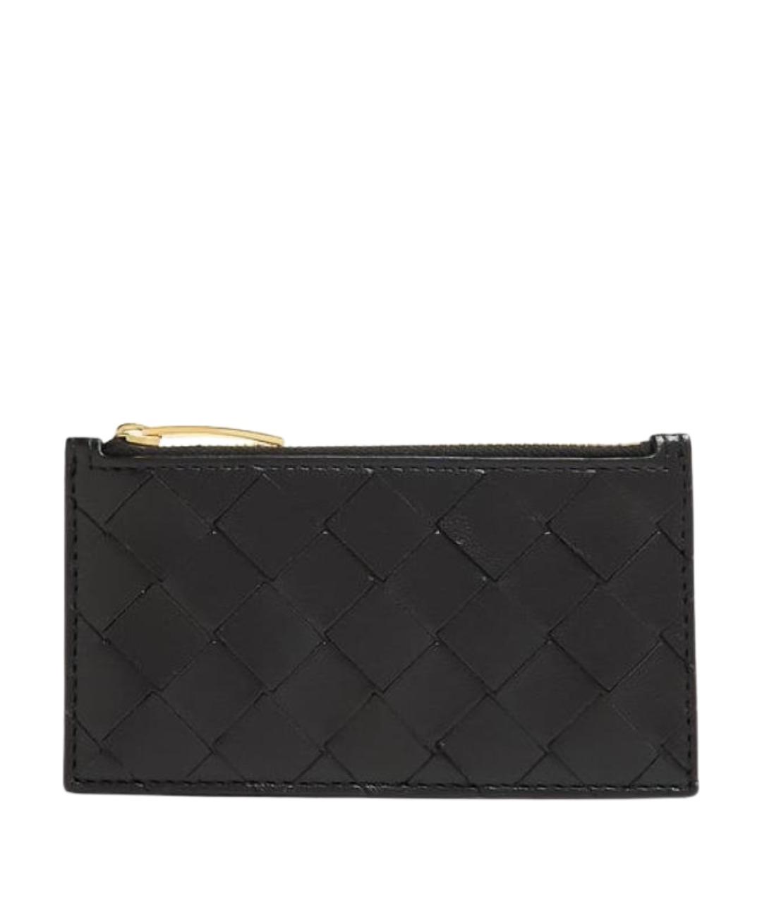 BOTTEGA VENETA Черный кожаный кардхолдер, фото 1