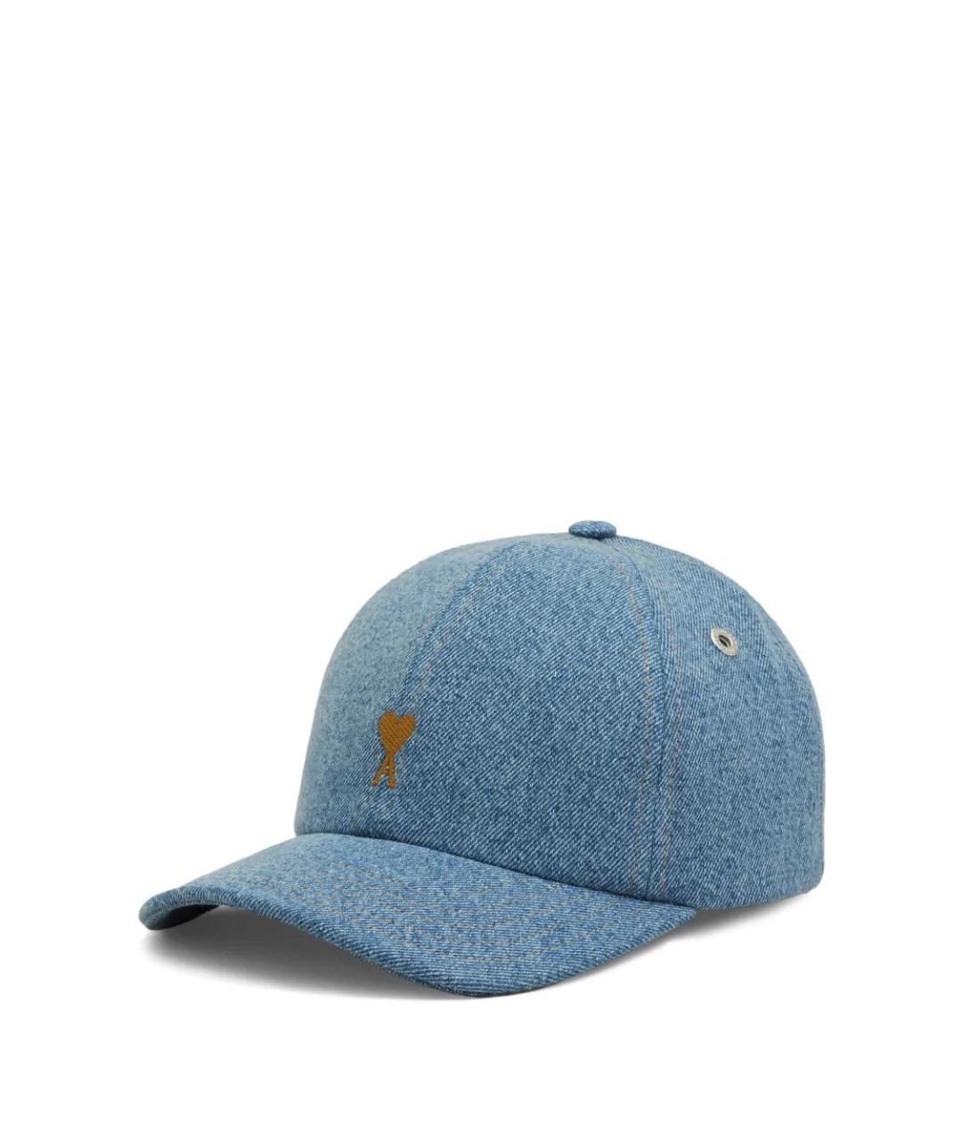 Ami Paris Синяя хлопковая кепка/бейсболка, фото 2