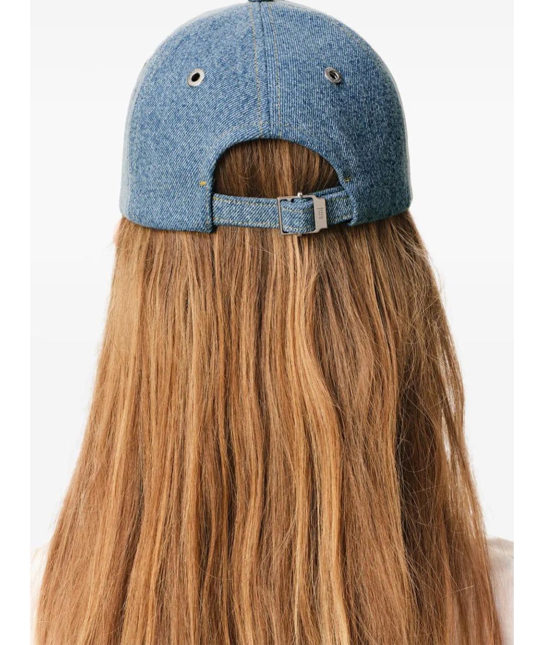 Ami Paris Синяя хлопковая кепка/бейсболка, фото 5