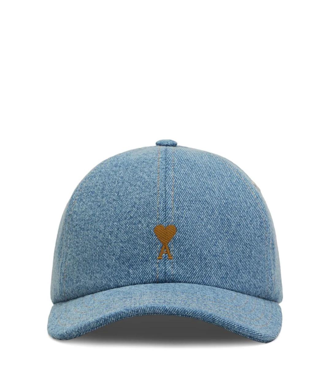 Ami Paris Синяя хлопковая кепка/бейсболка, фото 1