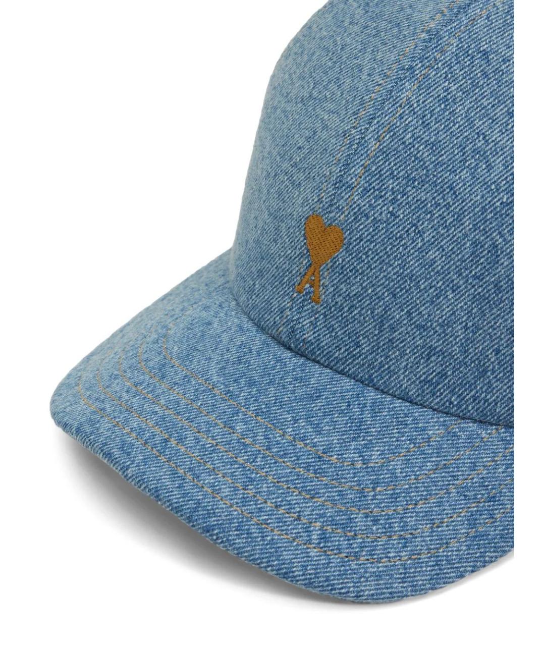 Ami Paris Синяя хлопковая кепка/бейсболка, фото 3