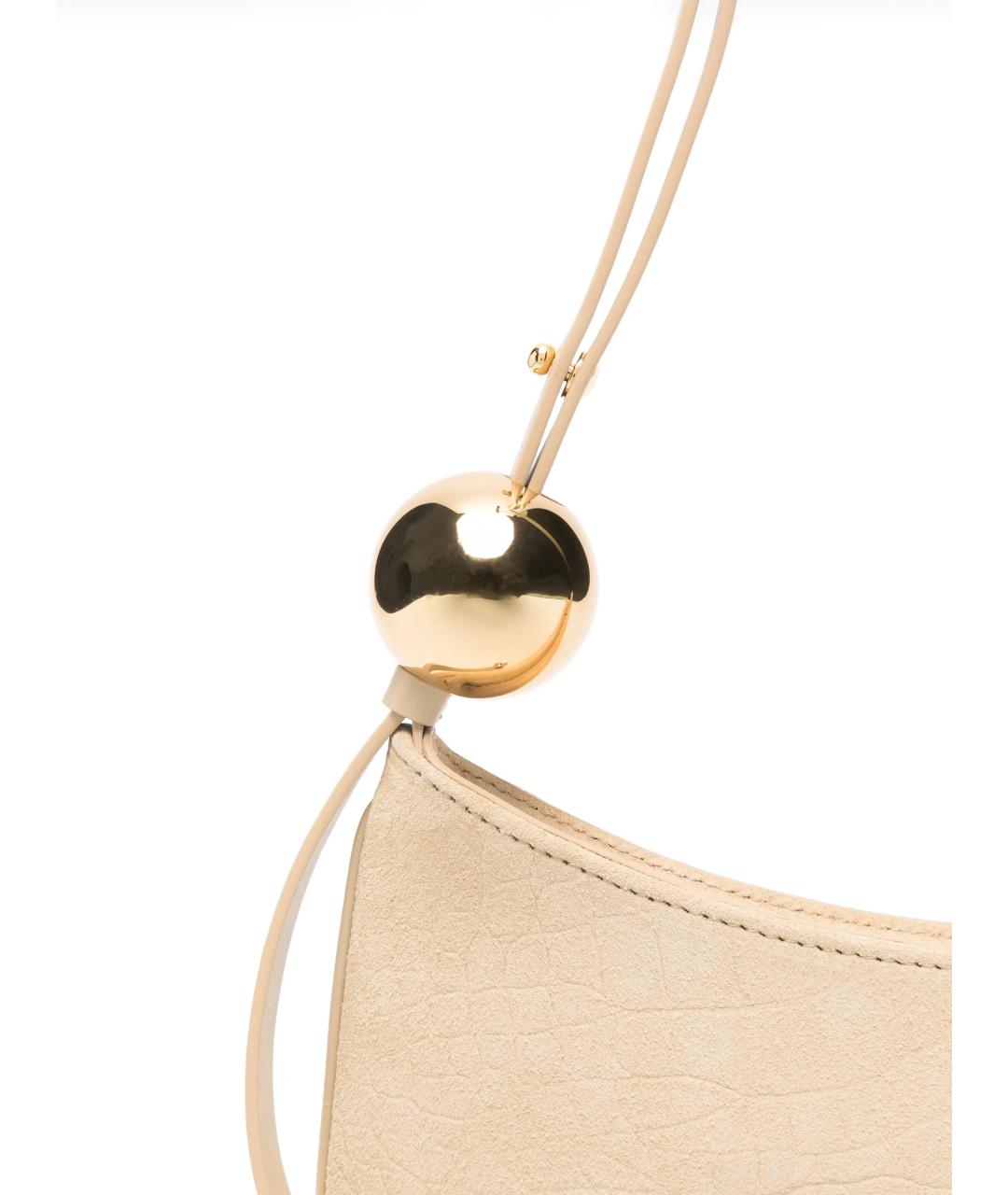 JACQUEMUS Бежевая хлопковая сумка через плечо, фото 5