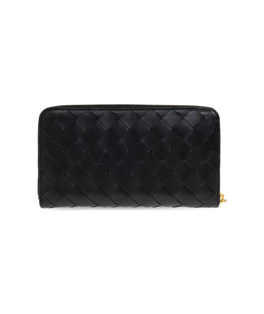 BOTTEGA VENETA Черный кожаный кошелек, фото 3