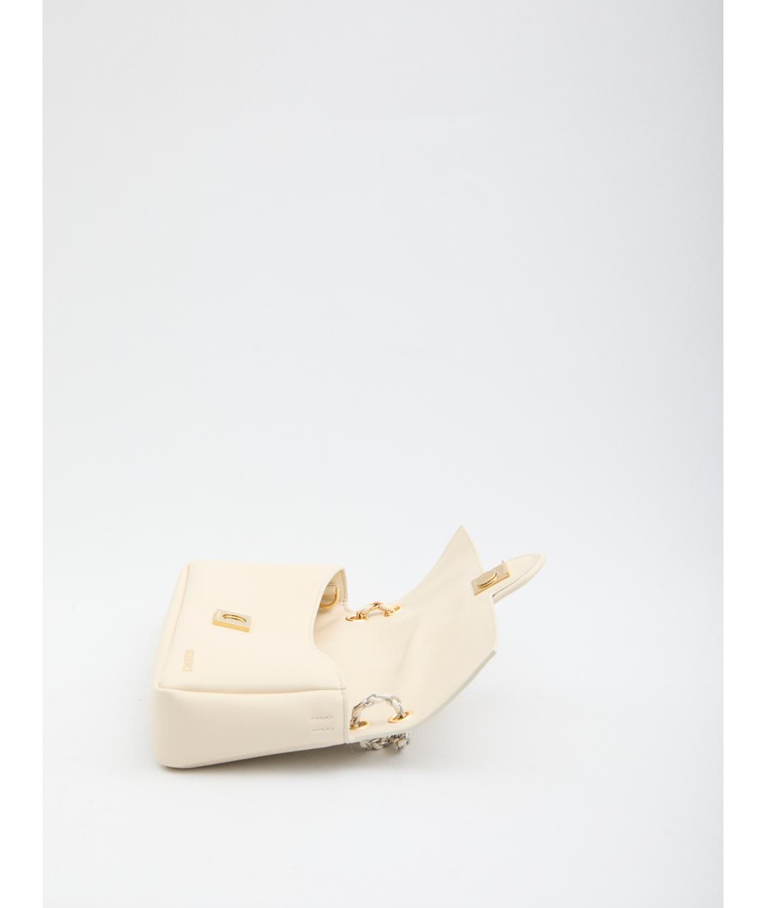 JACQUEMUS Бежевая хлопковая сумка через плечо, фото 4