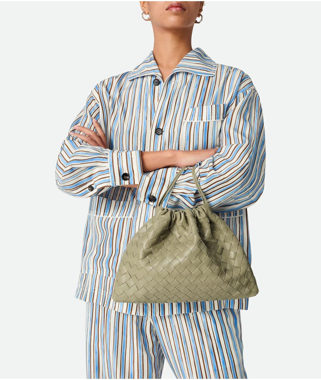 BOTTEGA VENETA Зеленая кожаная сумка через плечо, фото 2